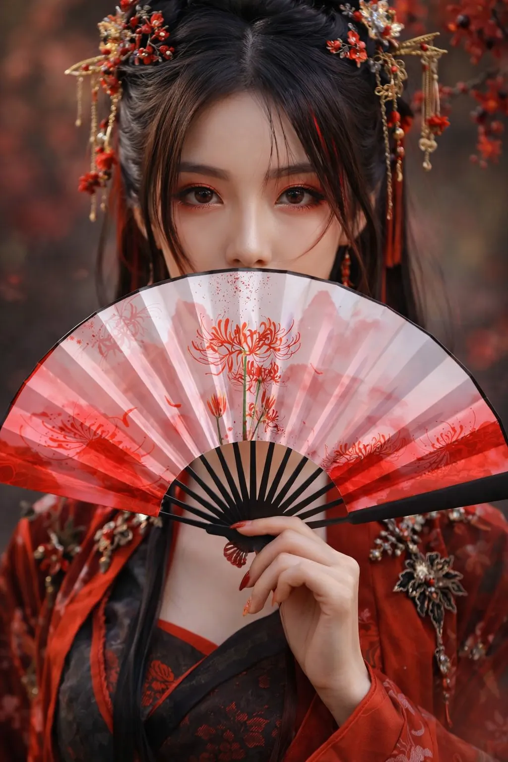Éventail Japonais Higanbana - Image 3
