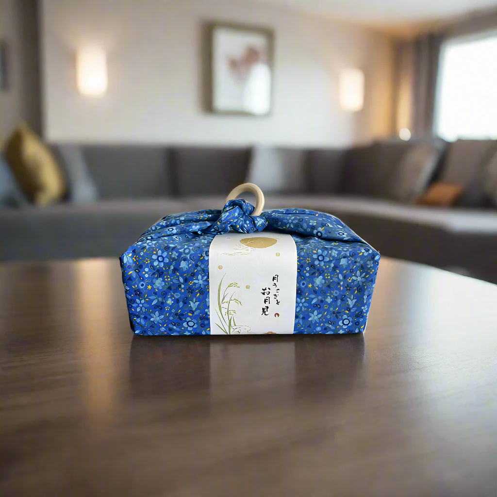 Furoshiki Japonais de Cadeau Bleu - Image 7