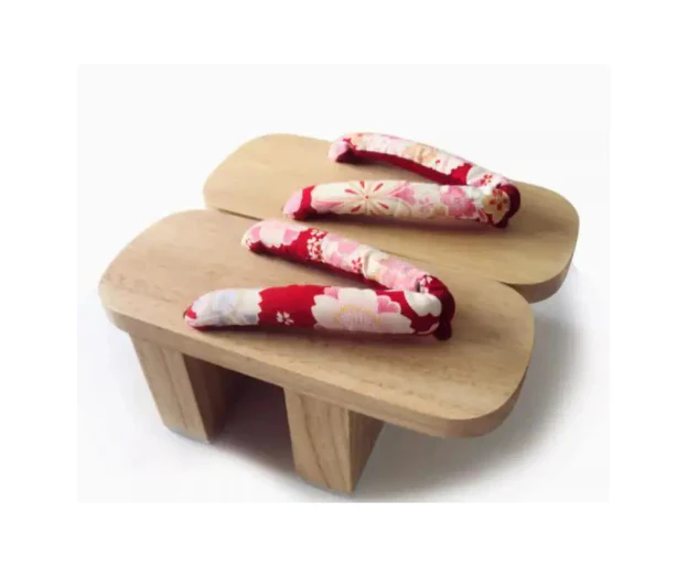 Geta Japonais Fleuri  à Talon Haut - Image 2