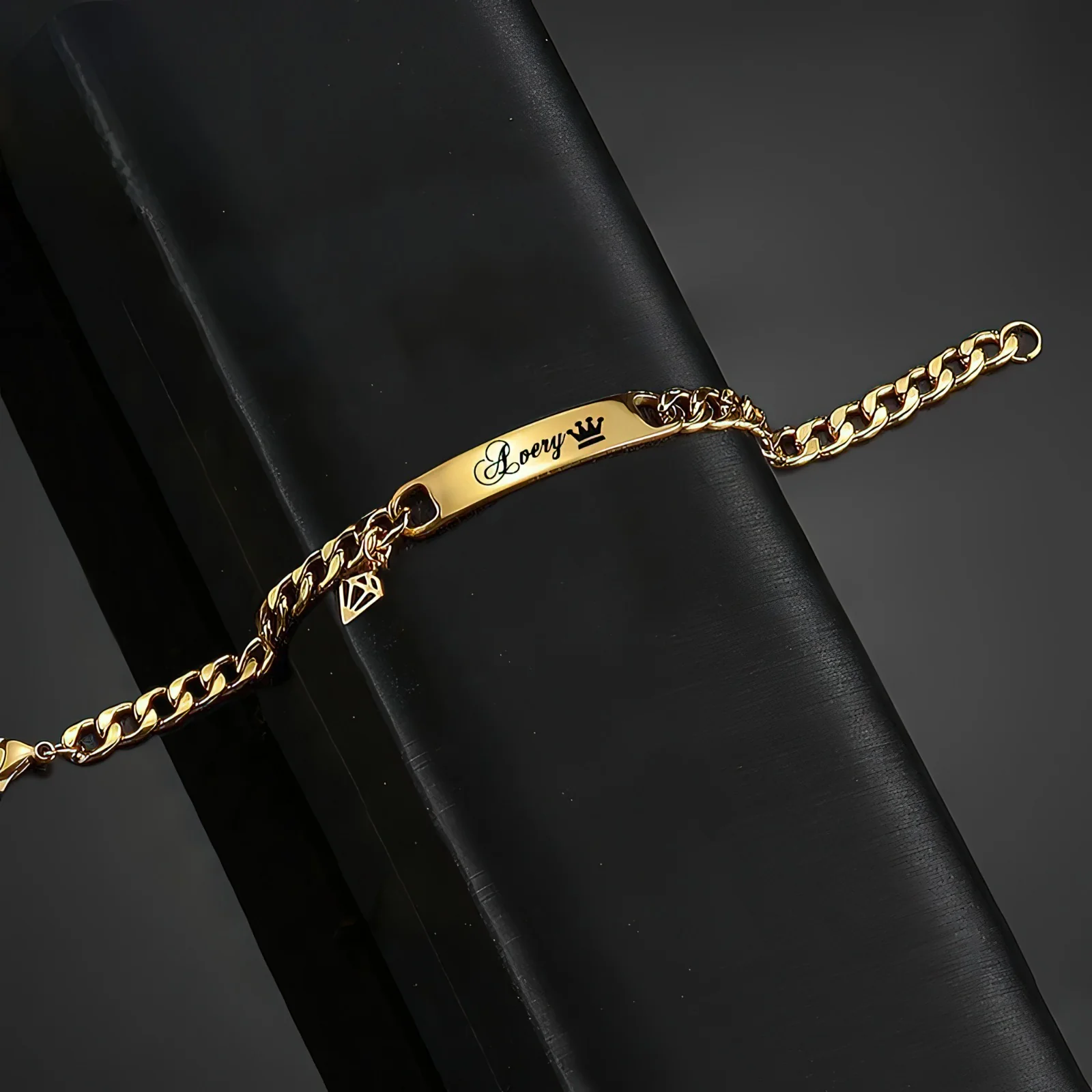 Gourmette Japonaise Personnalisée avec Charm Diamant