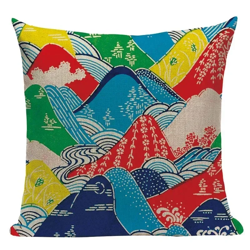 Housse D’Oreiller Japonaise Colorée - Image 2