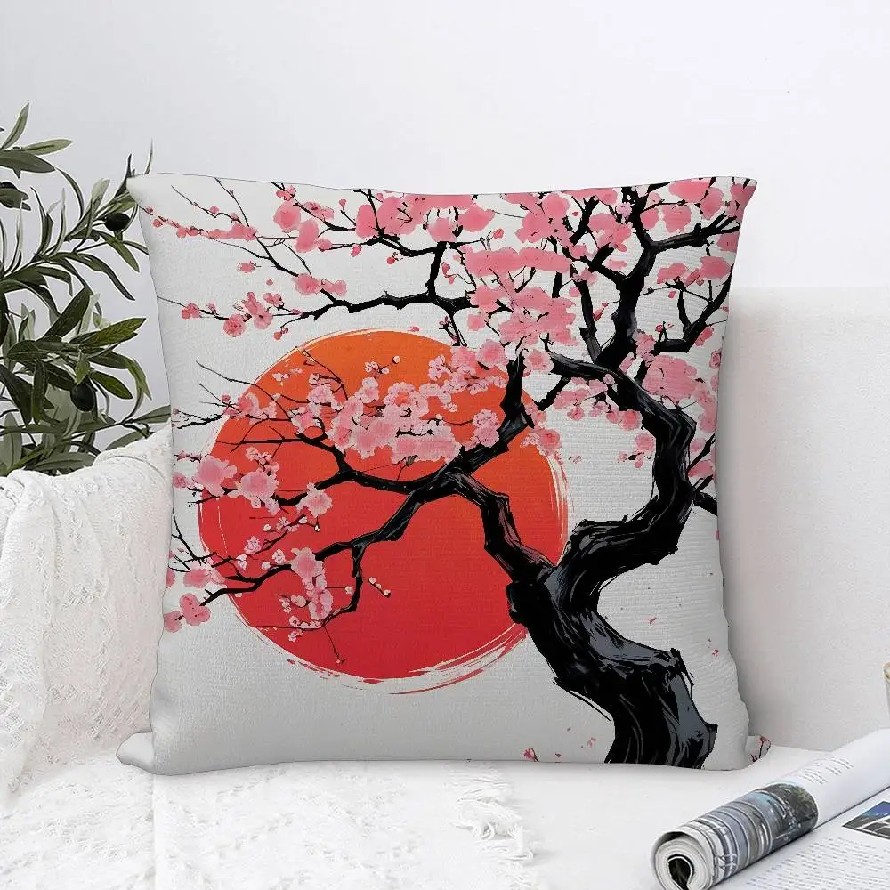 Housse De Coussin Japonaise Fleurs De Cerisier