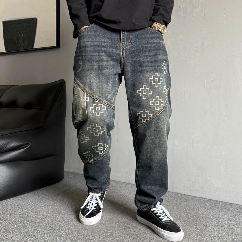 Jean Hip Hop Japonais Patchwork