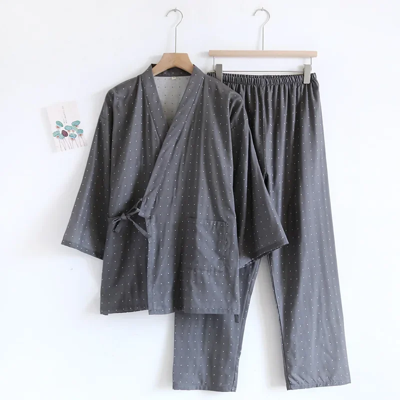 Jinbei Homme Gris à Pois