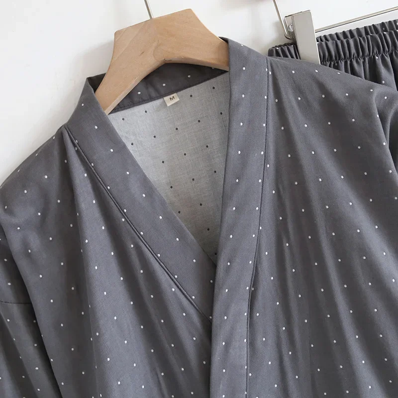 Jinbei Homme Gris à Pois - Image 2