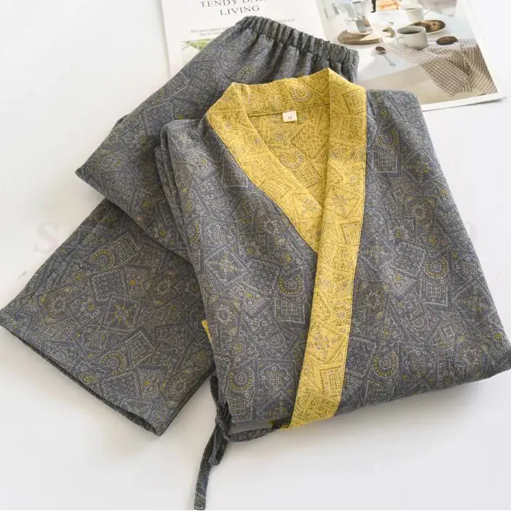 Jinbei Homme Gris et Jaune - Image 2