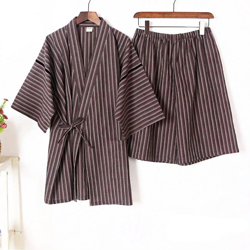 Jinbei Homme Rayé à Manches Courtes - Image 3