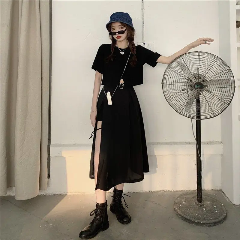 Jupe Japonaise Asymétrique à Lacets