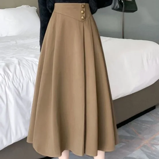 Jupe Japonaise Mi- Longue Boutonnée - Image 3
