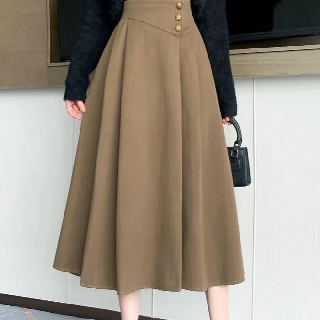 Jupe Japonaise Mi- Longue Boutonnée - Image 4