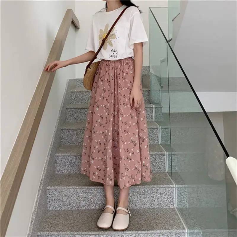 Jupe Japonaise Mi-longue Fleurie - Image 2