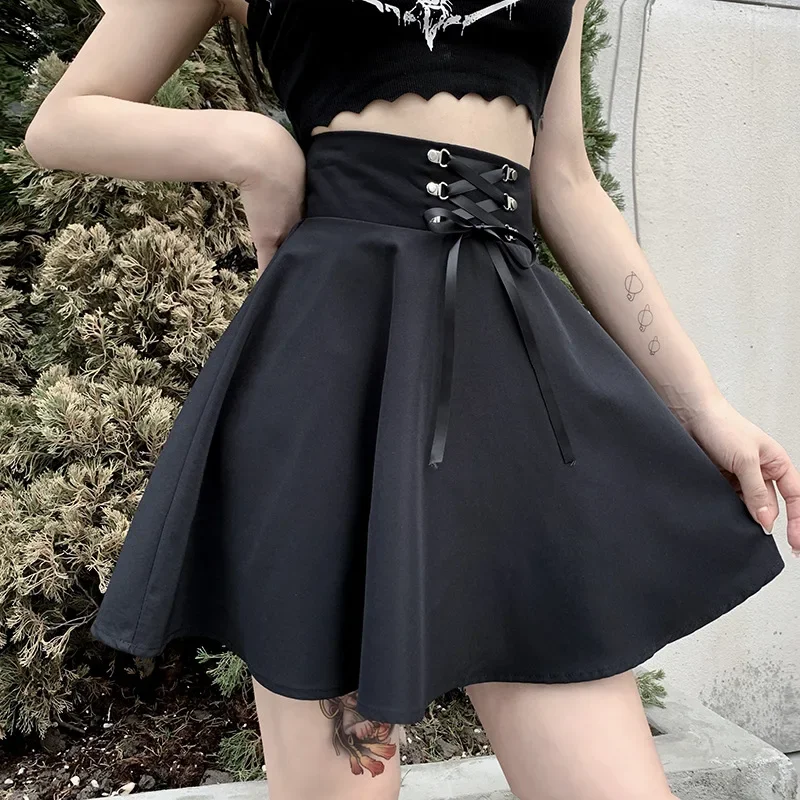 Jupe Japonaise Noire à Lacet - Image 2
