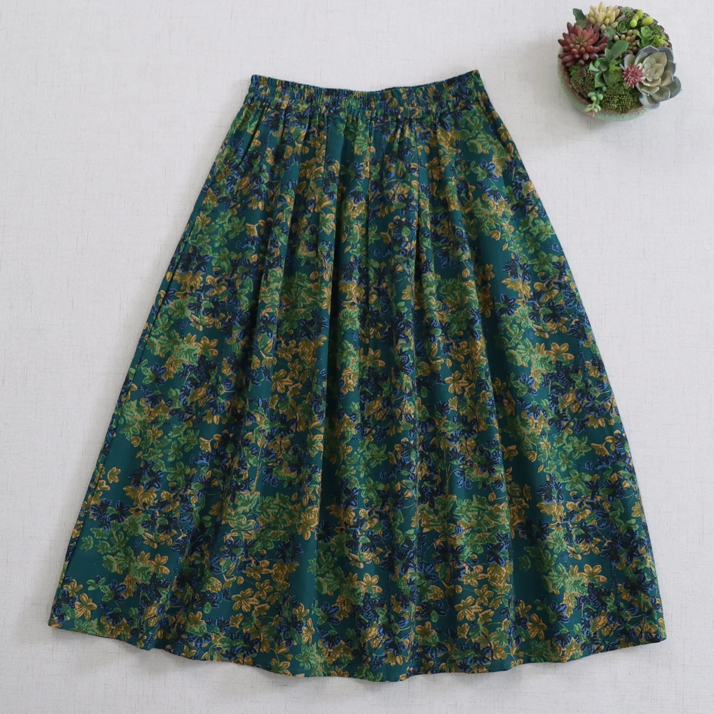 Jupe Japonaise Vintage Verte - Image 4