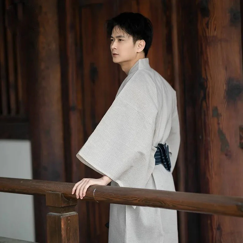 Kimono Beige Japonais Homme - Image 2