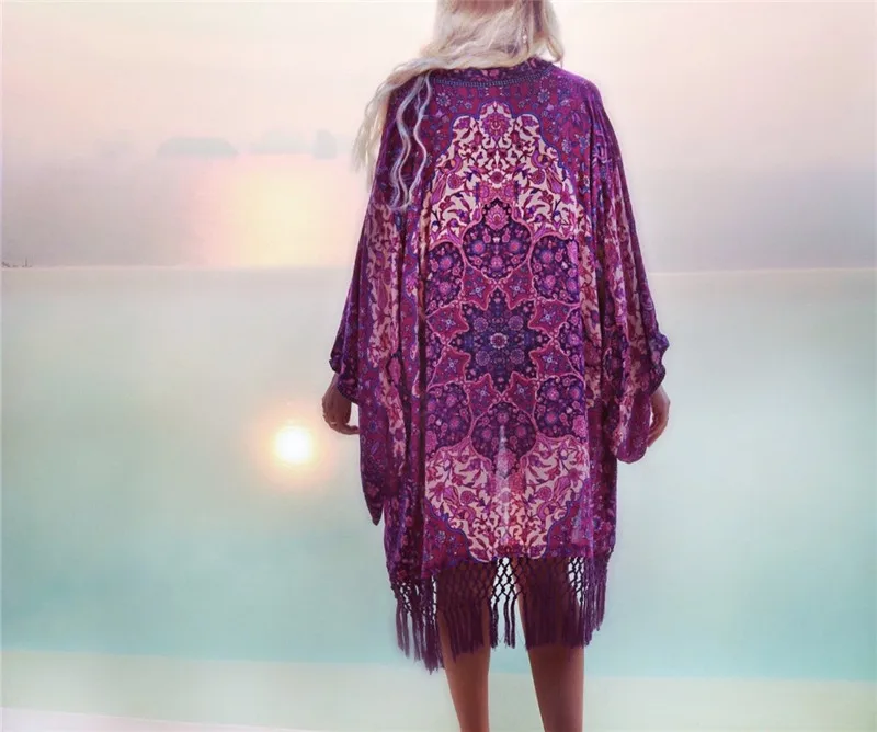Kimono de Plage à Franges - Image 5