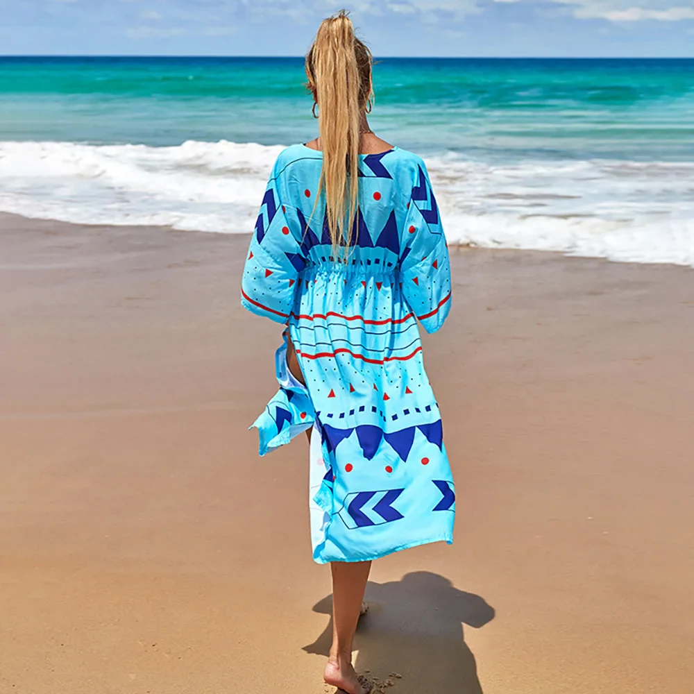 Kimono de Plage à Motifs Géométriques - Image 6