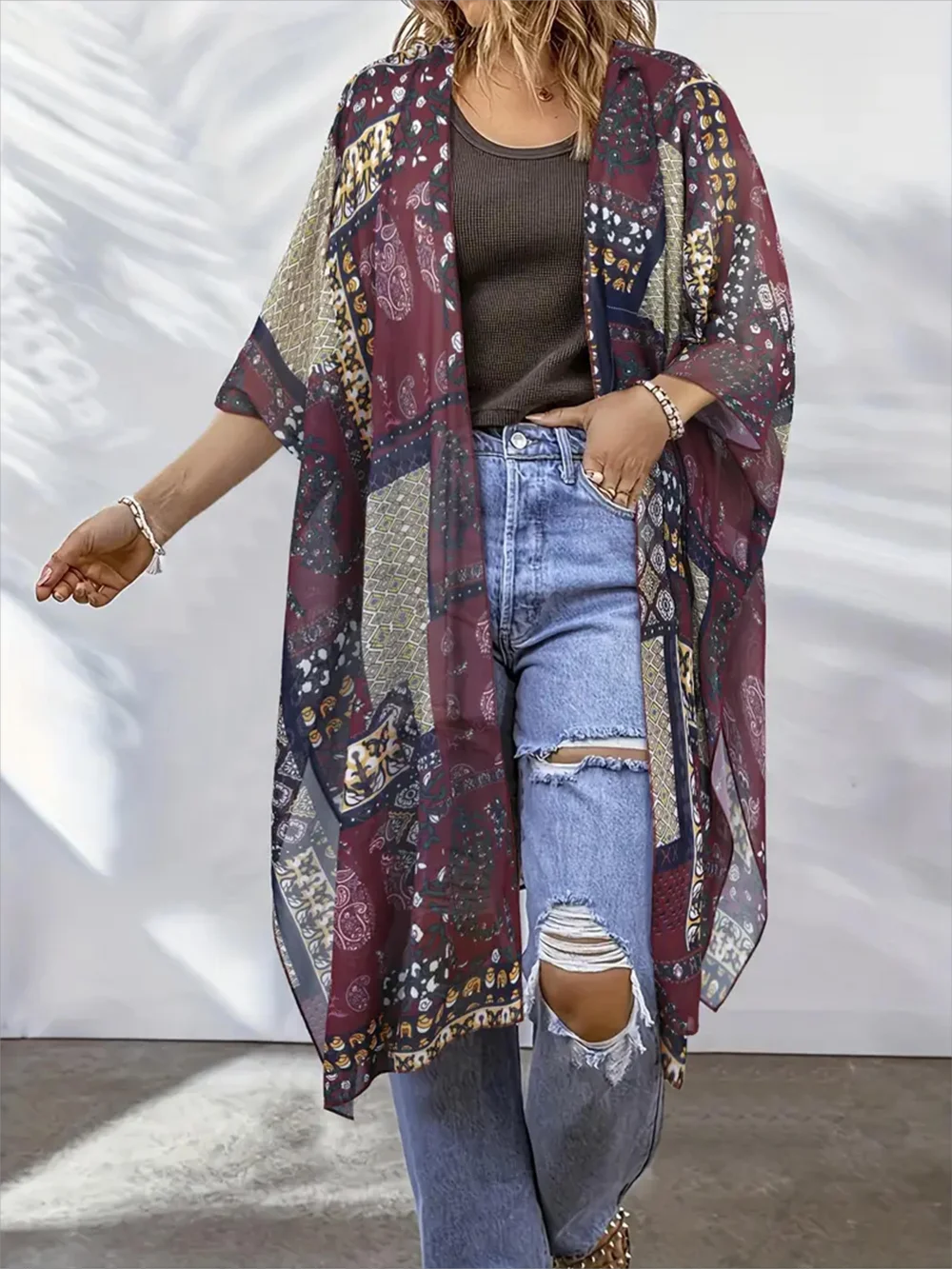 Kimono de Plage Boho Décontracté - Image 2