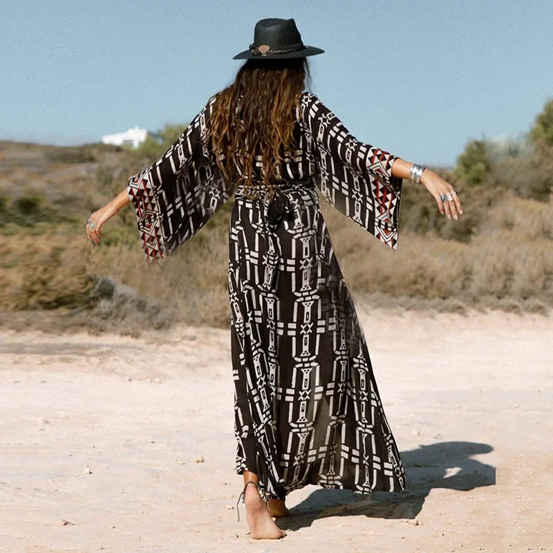 Kimono de Plage Boho Elégant - Image 3