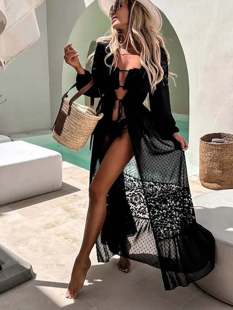 Kimono de Plage Noir