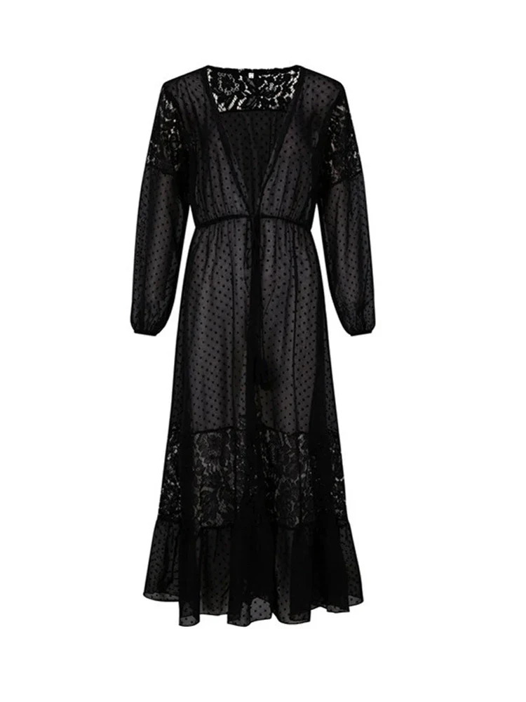 Kimono de Plage Noir - Image 4