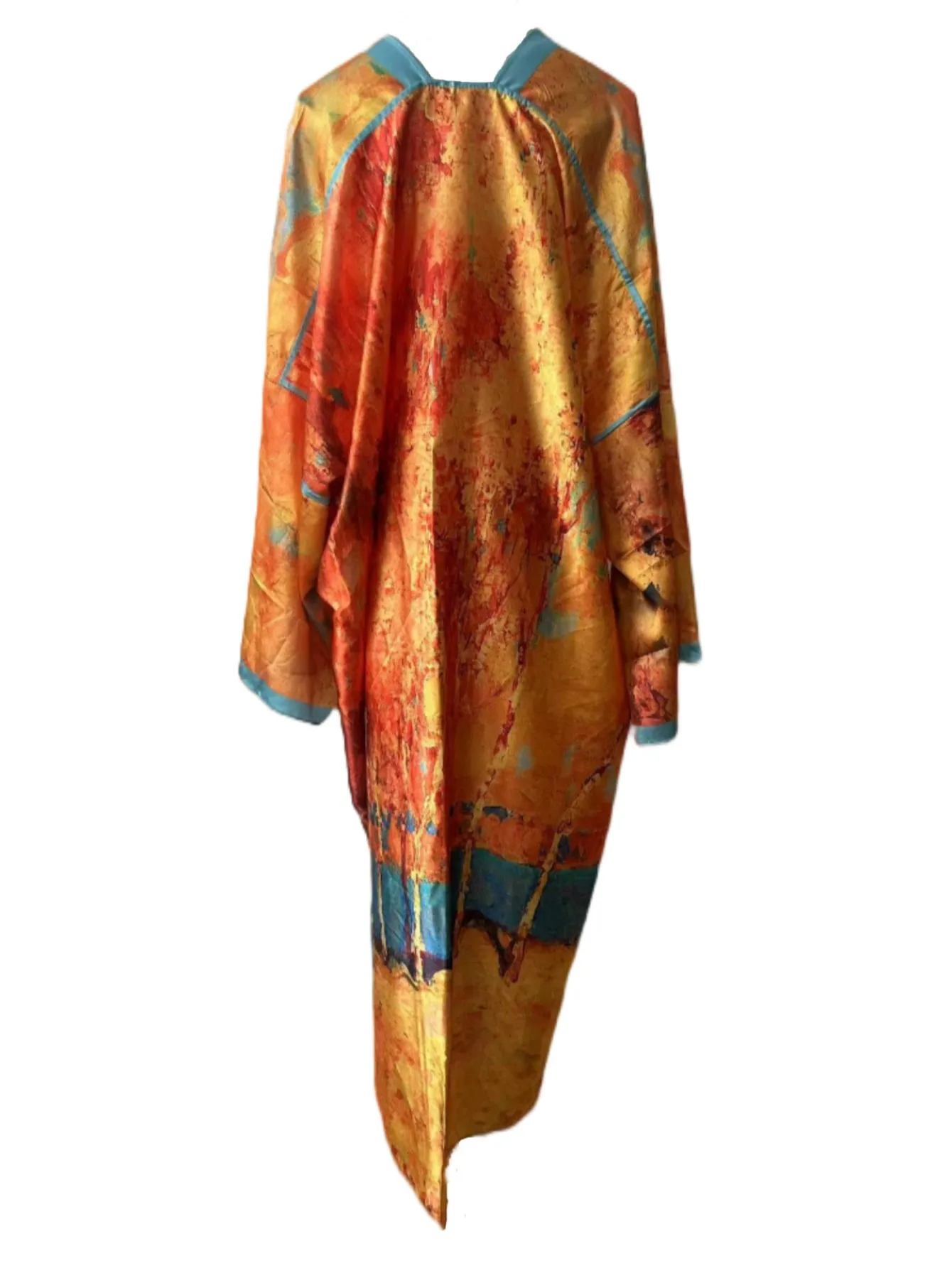 Kimono de Plage Orange Ample - Image 3