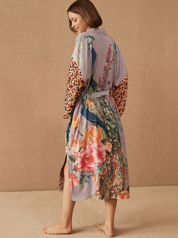 Kimono de Plage Peacock - Image 2