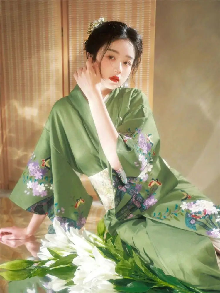 Kimono Femme Japonais Vert