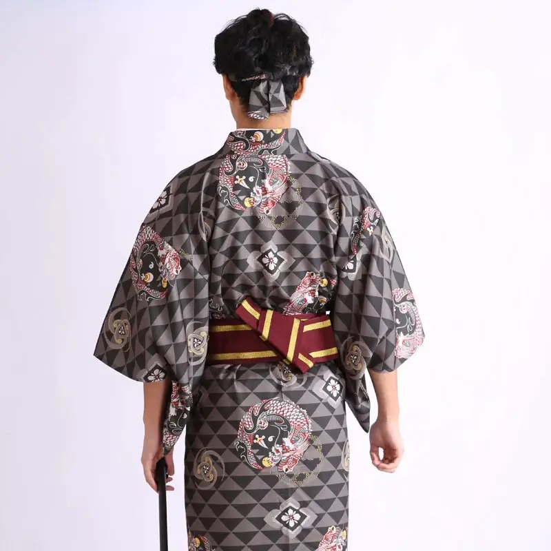 Kimono Homme à Motifs Géométriques - Image 3