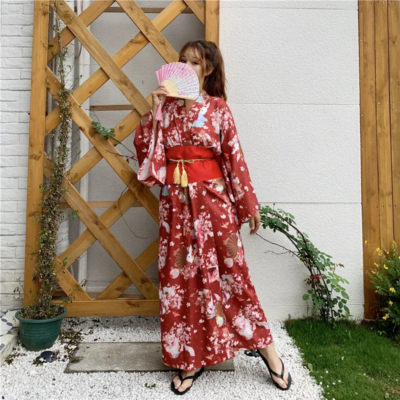 Kimono Japonais Chic Rouge - Image 2