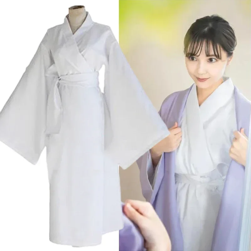 Kimono Japonais Femme Blanc - Image 2