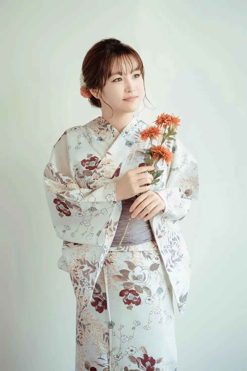 Kimono Japonais Femme Imprimé Floral - Image 2