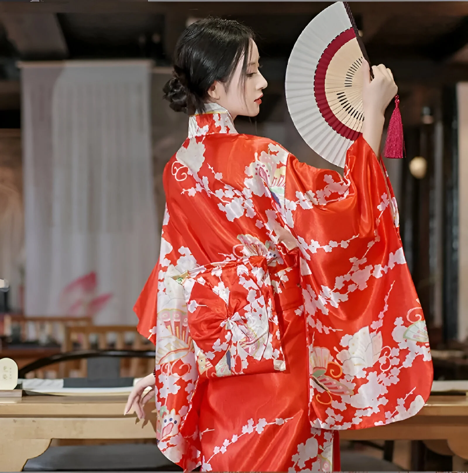 Kimono Japonais Traditionnel Femme Soie - Image 18