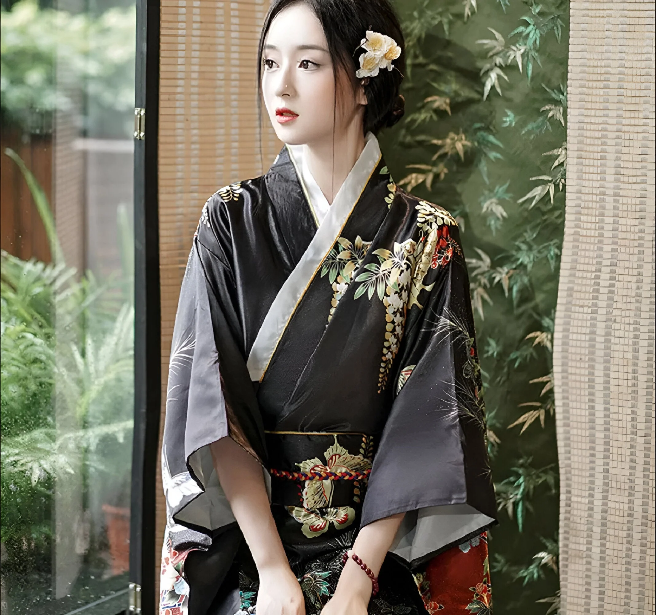 Kimono Japonais Traditionnel Femme Soie - Image 7