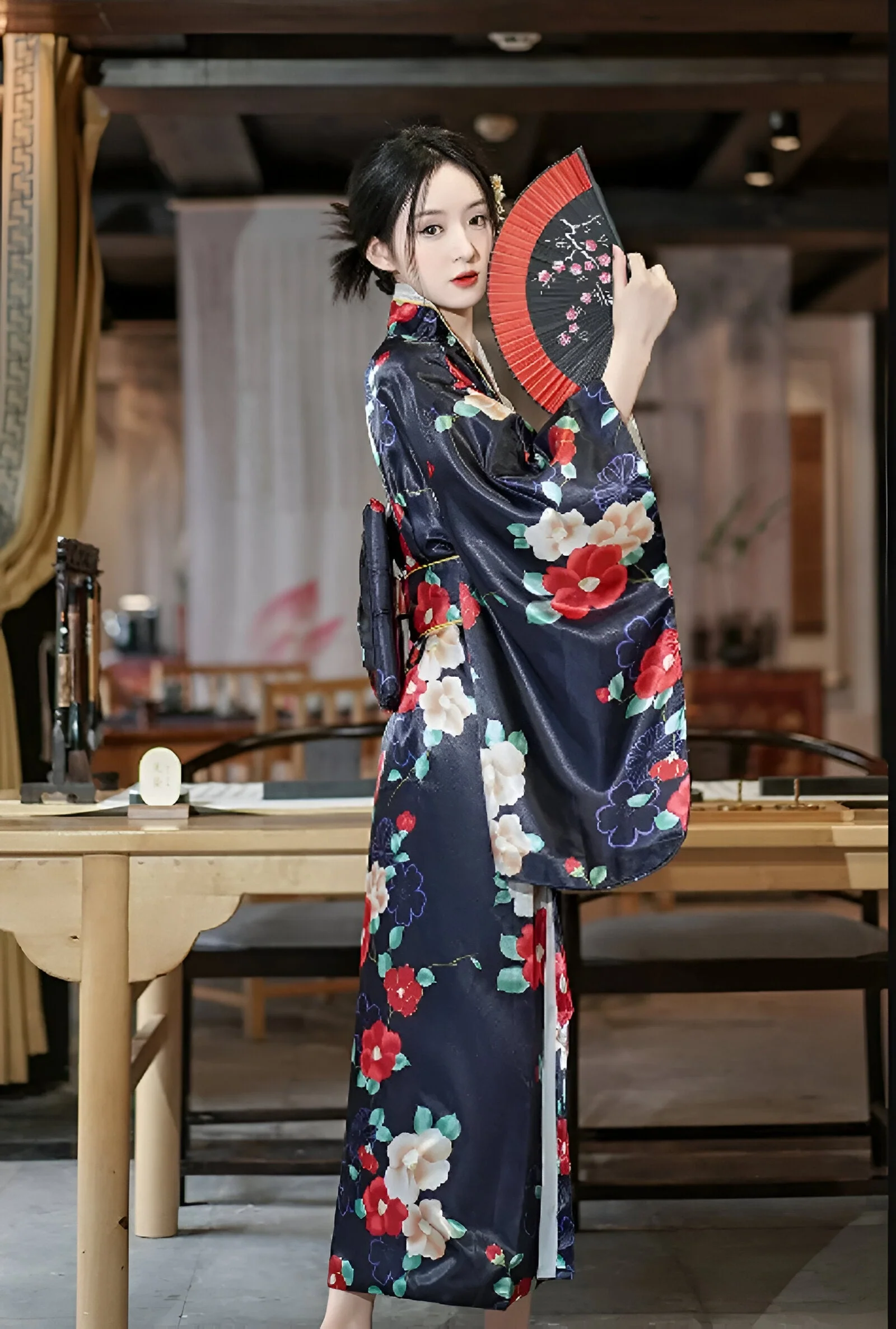 Kimono Japonais Traditionnel Femme Soie - Image 9