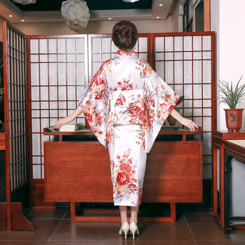 Kimono Long Blanc Femme - Image 3