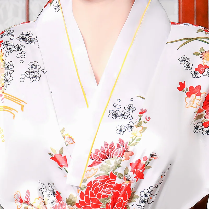 Kimono Long Blanc Femme - Image 4