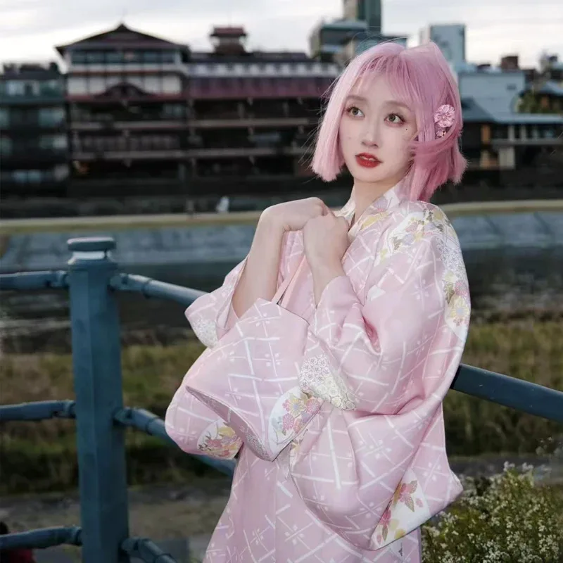 Kimono Original Japonais Rose - Image 3