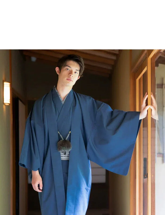 Kimono traditionnel homme uni chic - Image 3