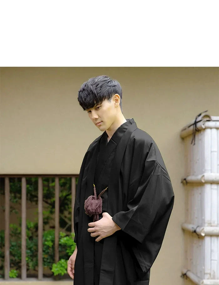 Kimono traditionnel homme uni chic - Image 4