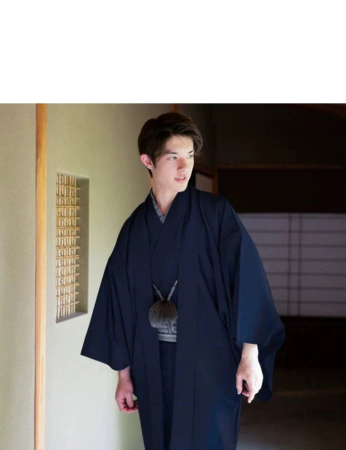 Kimono traditionnel homme uni chic - Image 5