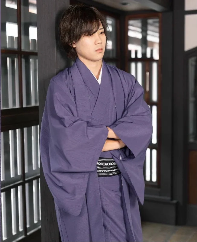 Kimono traditionnel homme uni chic - Image 6