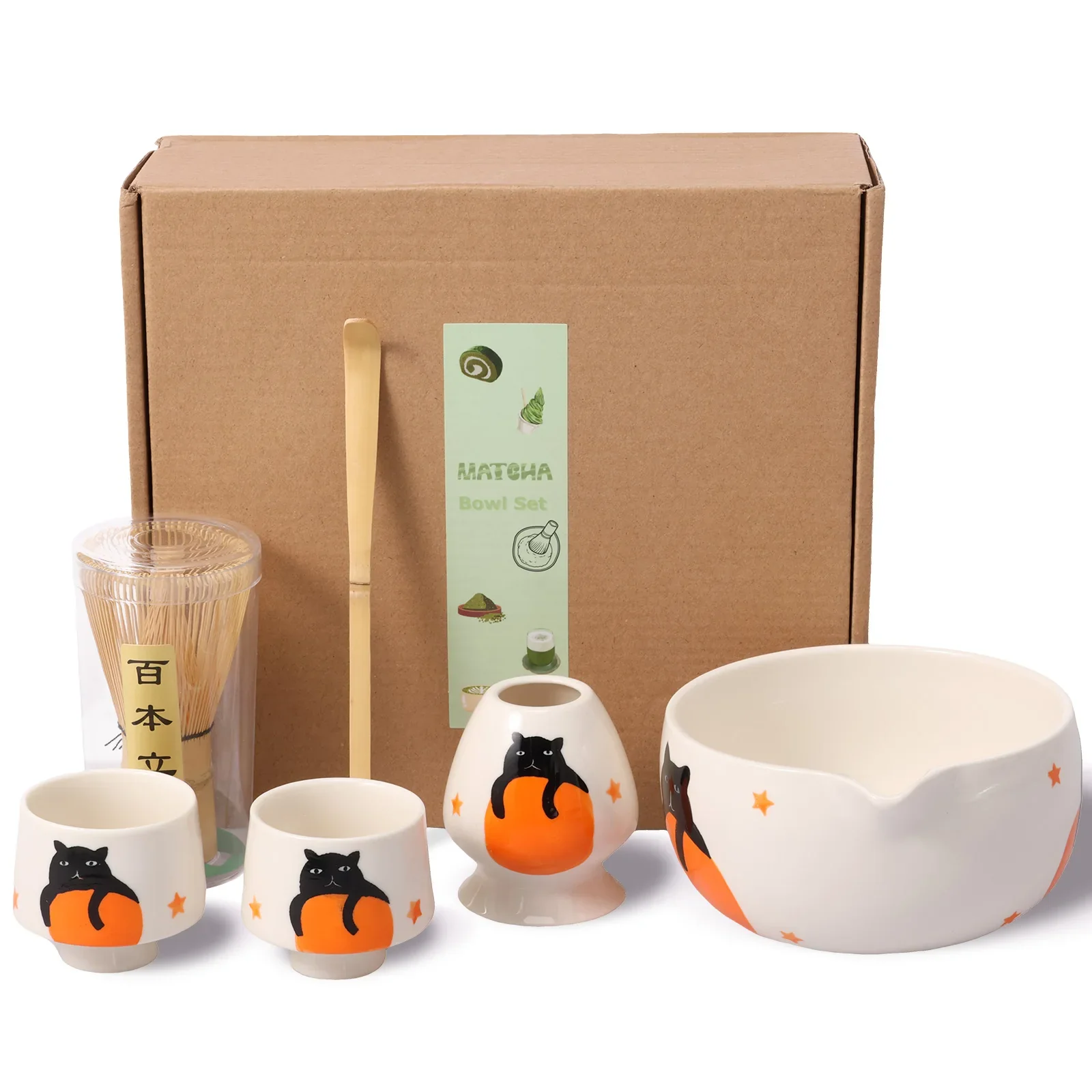 Kit Matcha Japonais Motif Chat - Image 2