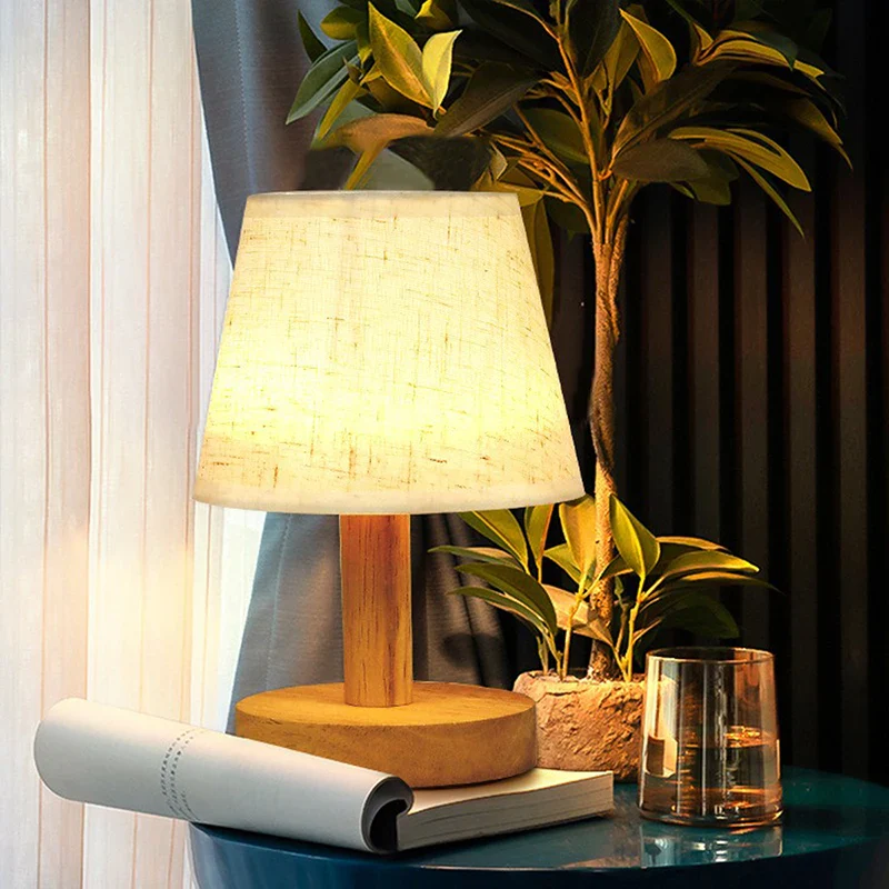 Lampe de Table Japonaise en Tissu Raffinée