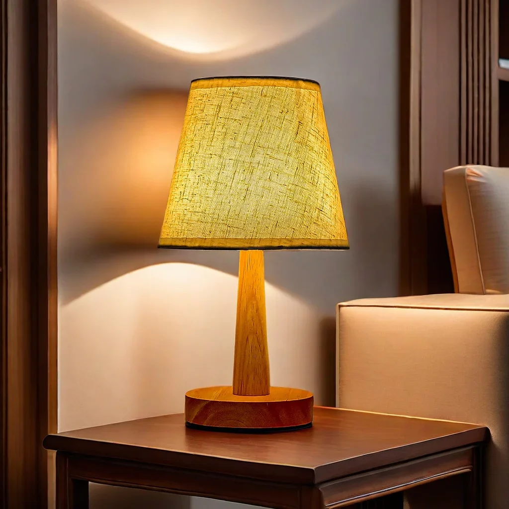 Lampe de Table Japonaise en Tissu Raffinée - Image 2