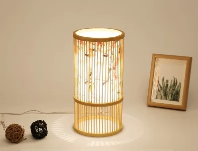 Lampe Japonaise de Table en Bambou Minimaliste - Image 2