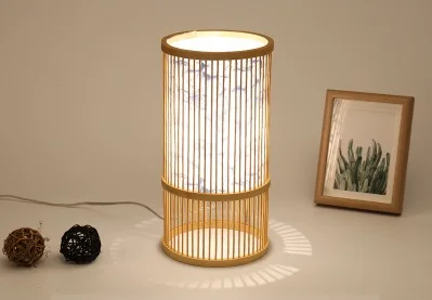 Lampe Japonaise de Table en Bambou Minimaliste - Image 4