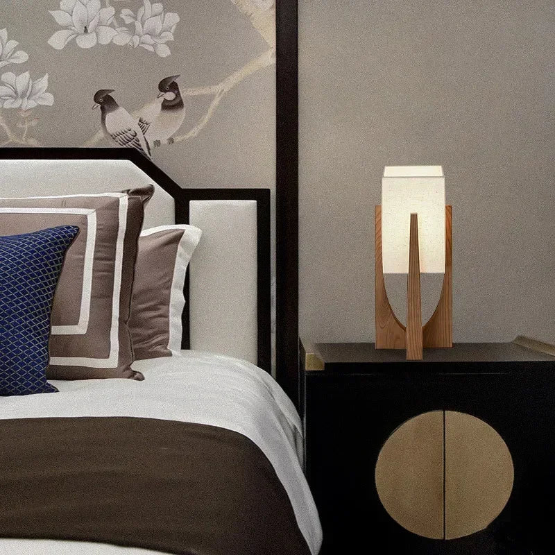 Lampe Japonaise en Bois - Image 3