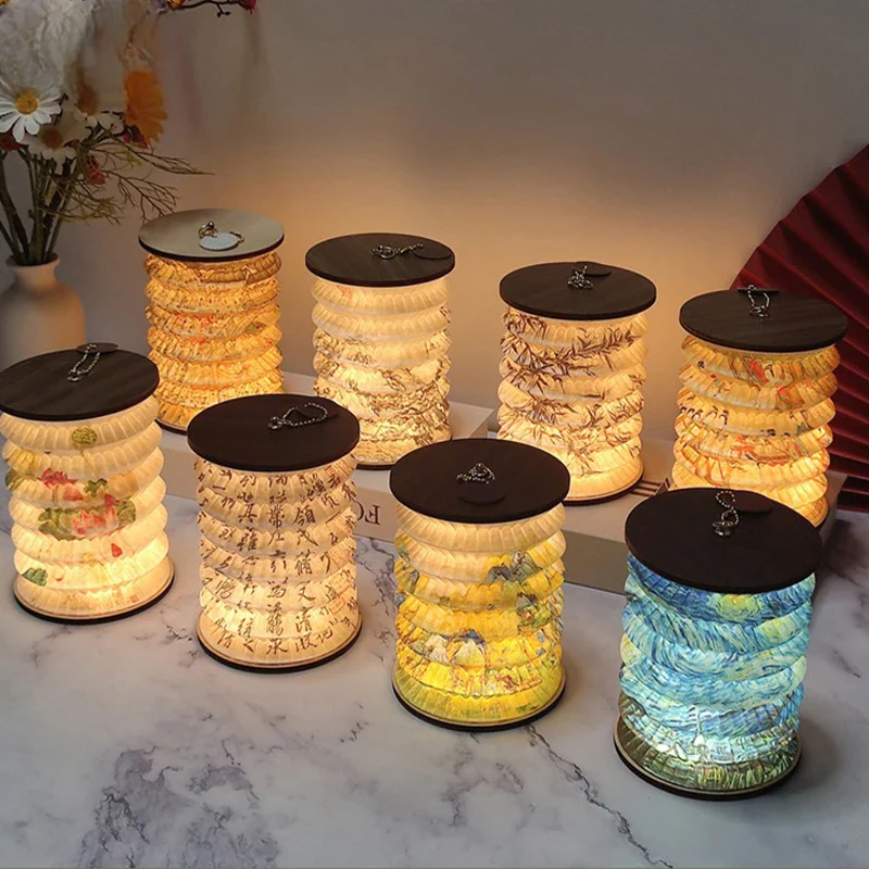 Lampe Lanterne Pliable Japonaise
