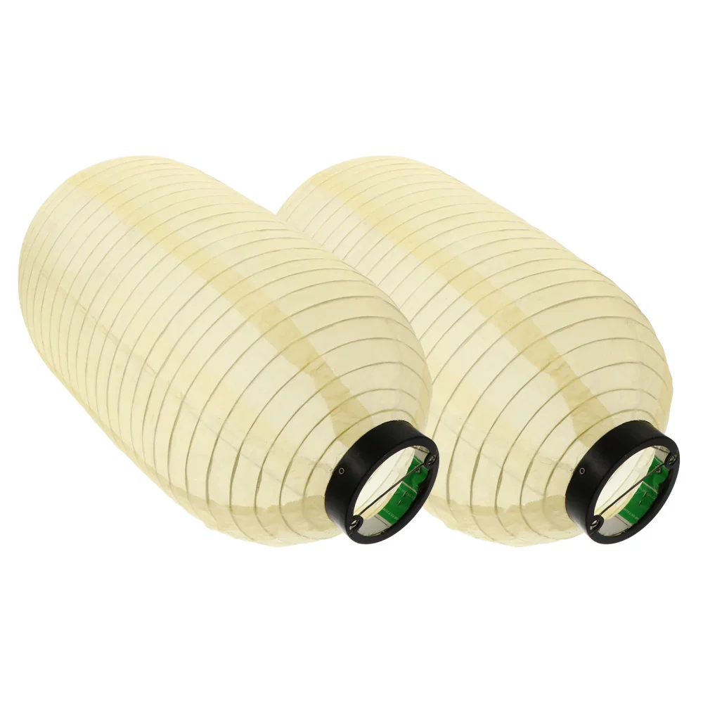 Lanterne Japonaise Papier Pliable Beige - Image 3