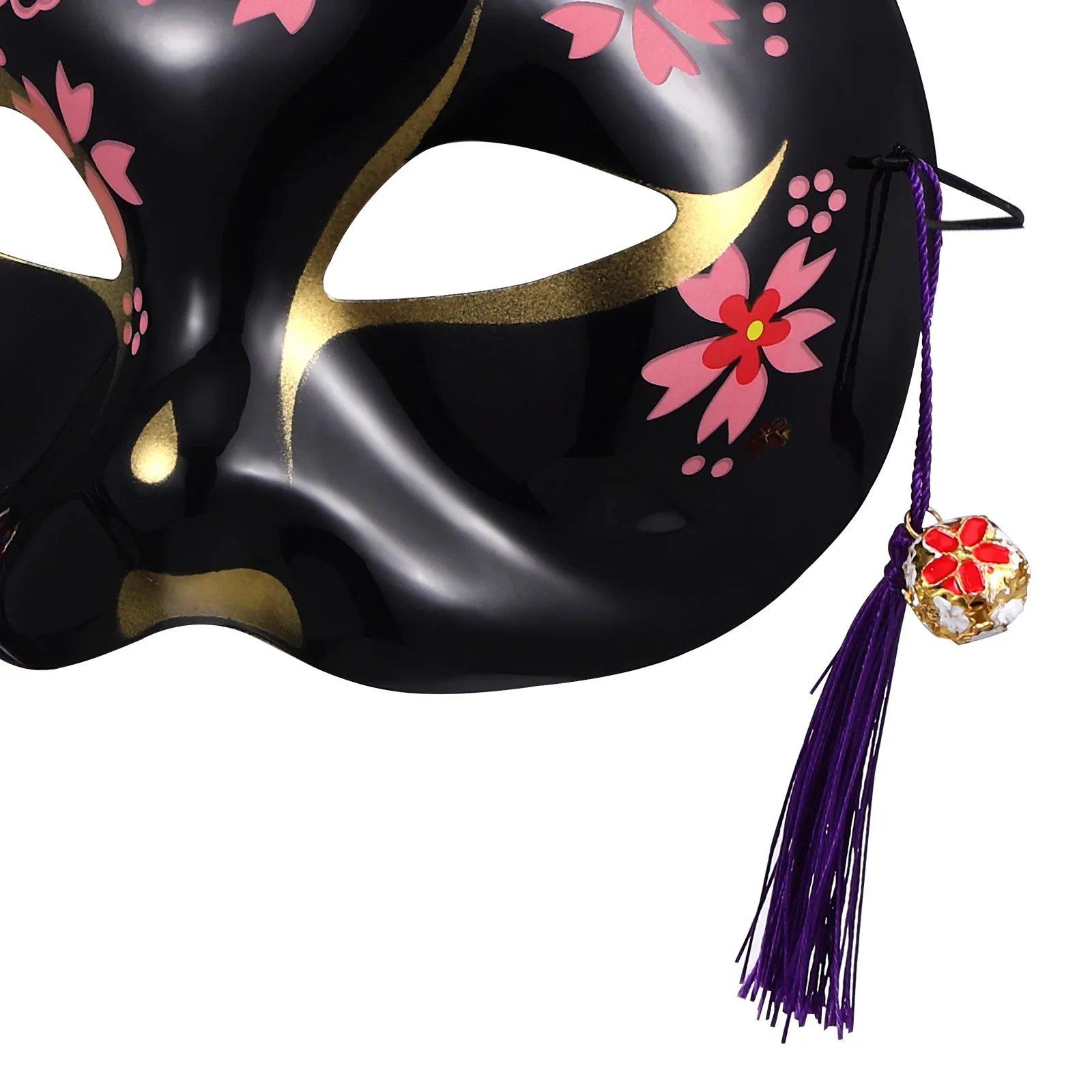 Masque Japonais Chat Noir Sakura - Image 5
